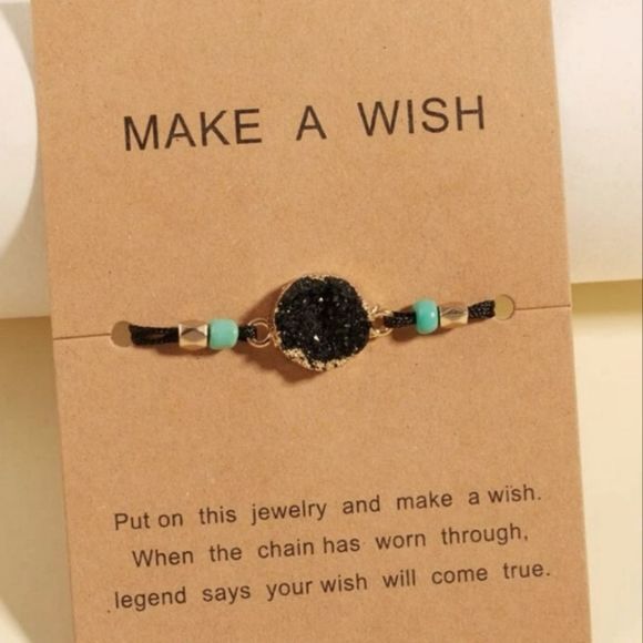 rooftop cat boutique Jewelry - Adjustable stone crystal bracelet